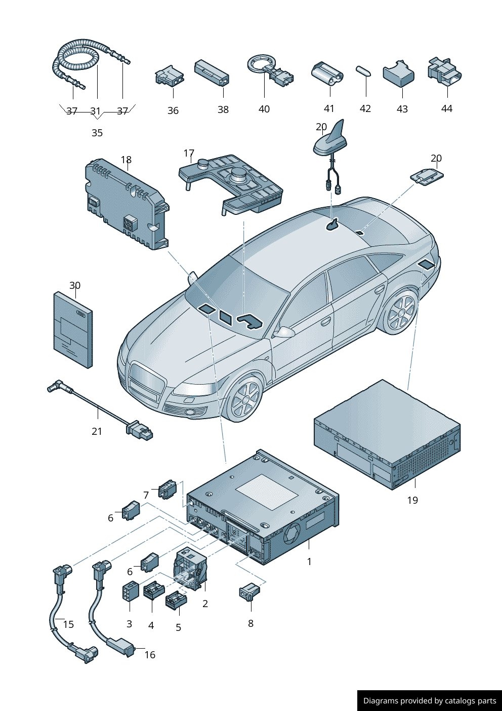 Audi Control Unit For Information Electronics Mmi 3G 4E0035754GX - LLLParts