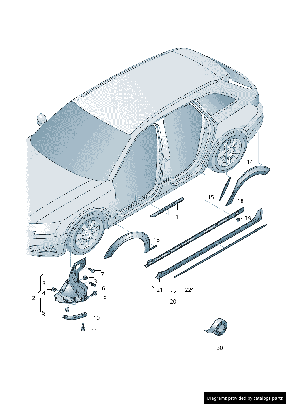 Car part diagram
