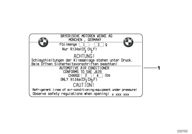 BMW Label, Coolant 71239211803 - LLLParts