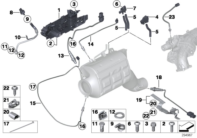 BMW Temperature Sensor, Exhaust 13628514730 - LLLParts