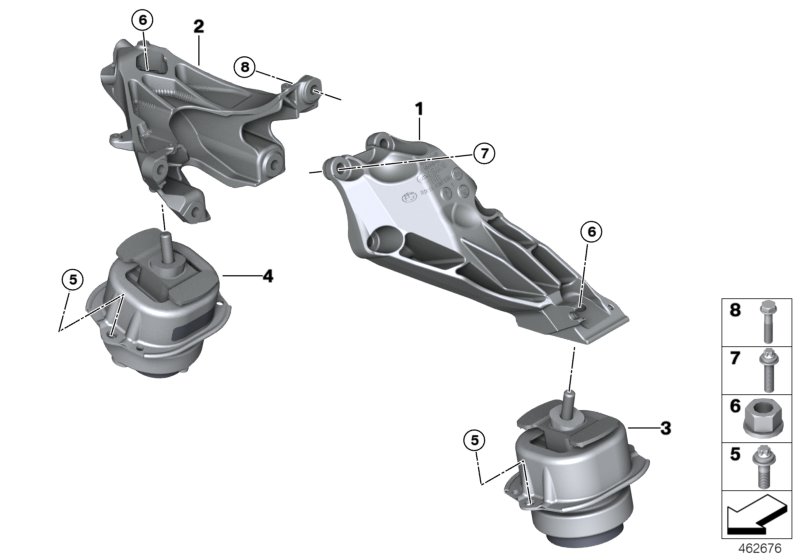 BMW Engine Mount, Right 22112680646 - LLLParts