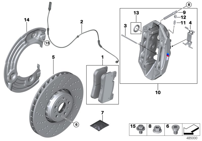 BMW Repair Set Brake Caliper 34117845750 - LLLParts