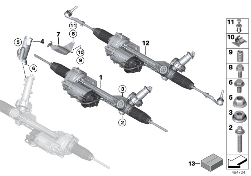 BMW Steering Gear, Electric 32106874108 - LLLParts