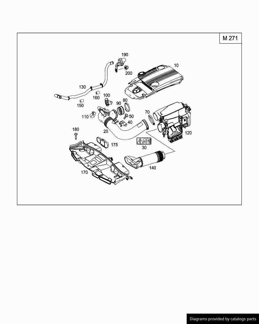 A27129 Mercedes Benz Intake Manifold A2710901829 - LLLParts