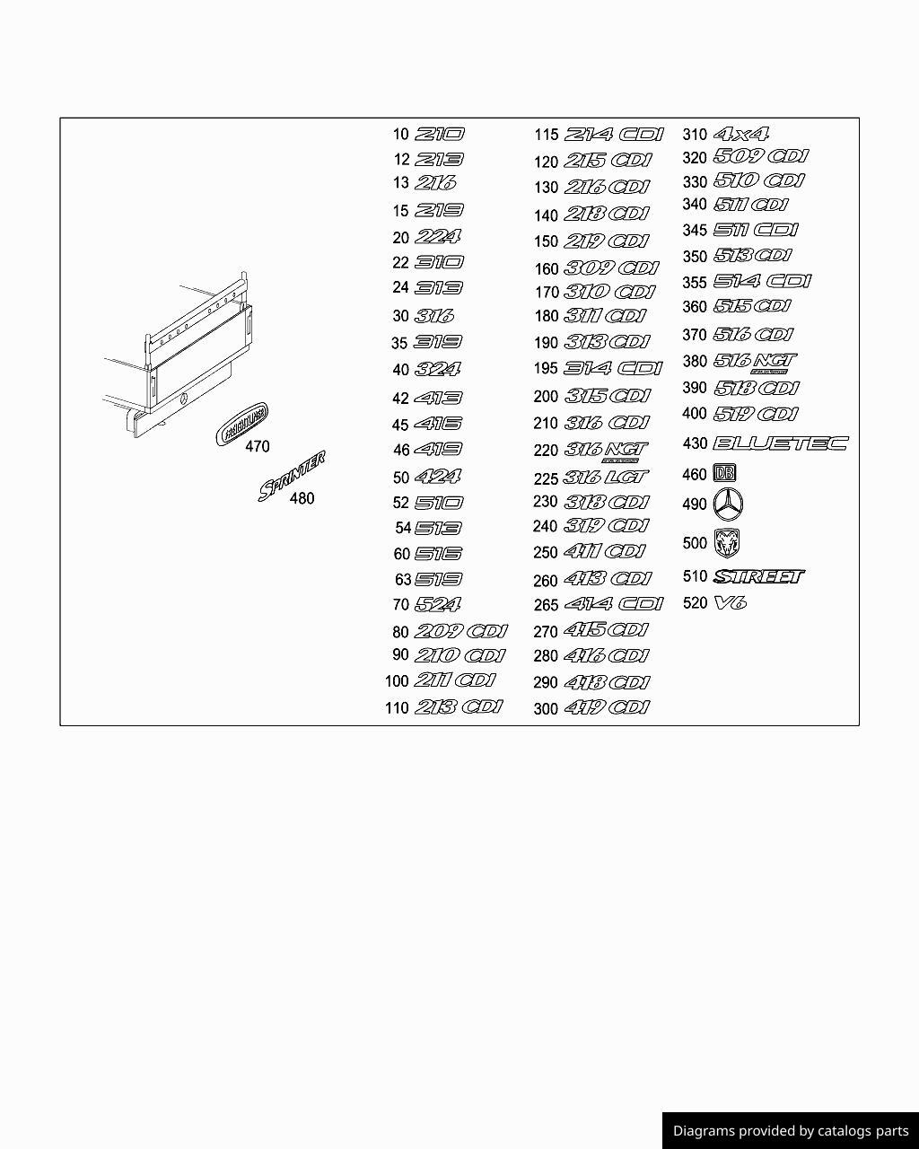 Car part diagram
