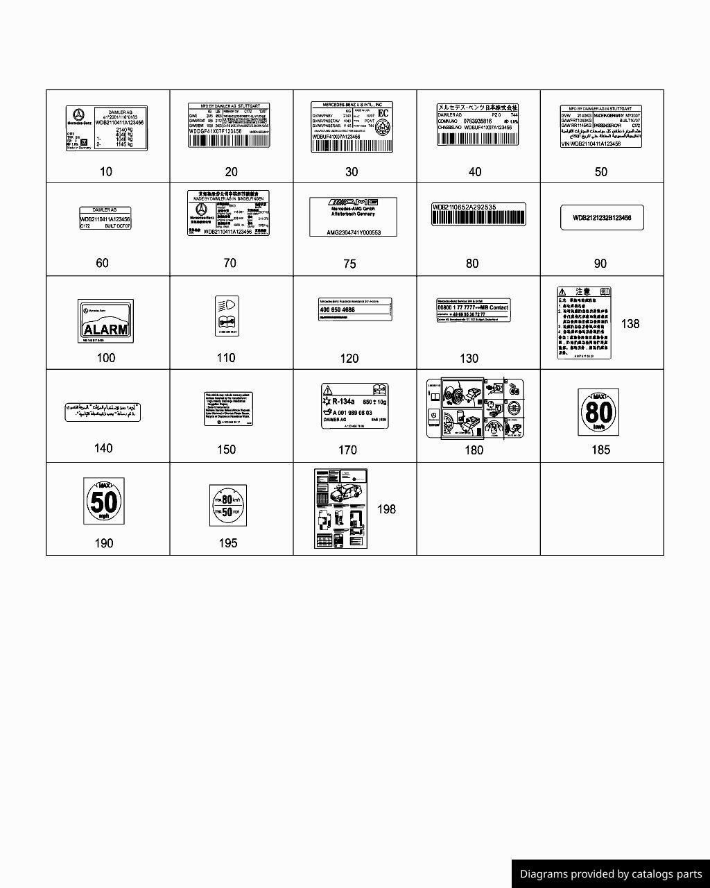 Car part diagram