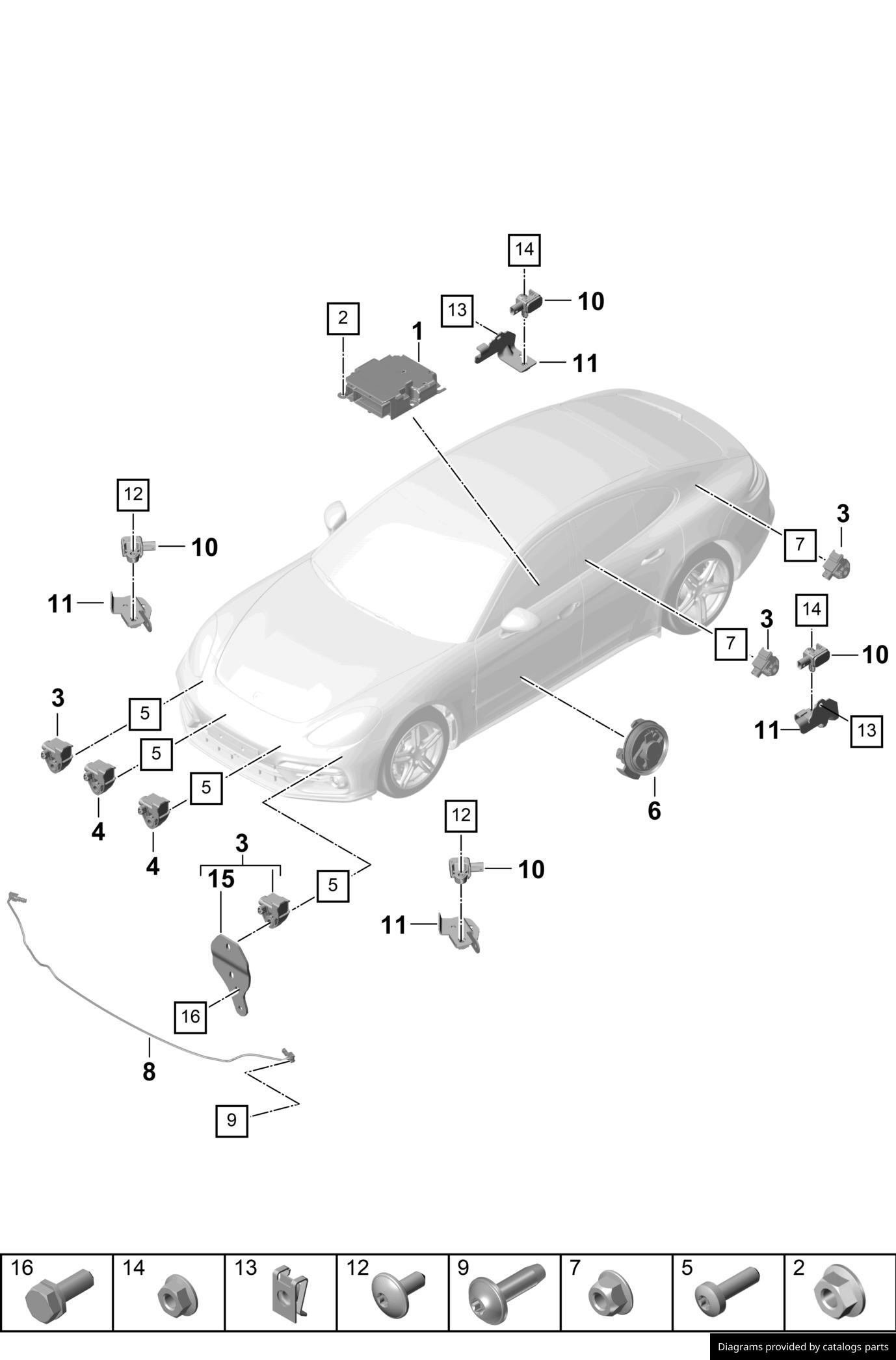 Porsche Crash Sensor For Airbag 9A795965100 - LLLParts