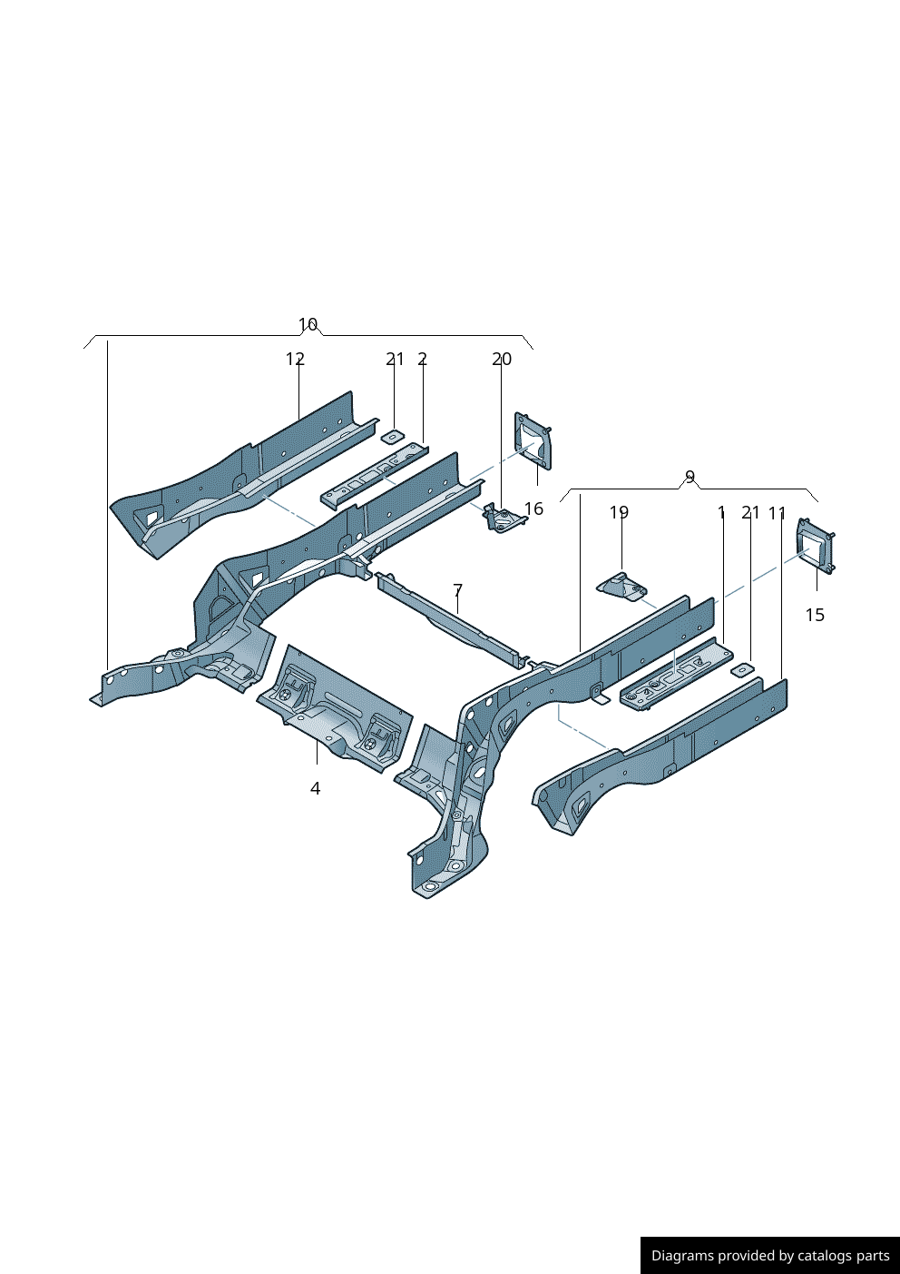 Side Member Volkswagen Side Member 3D0803505B - LLLParts