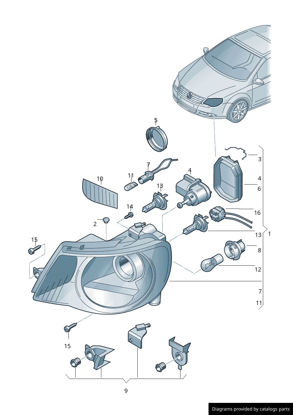 Car part diagram