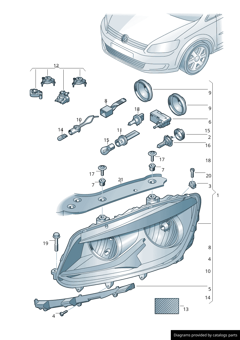 Car part diagram