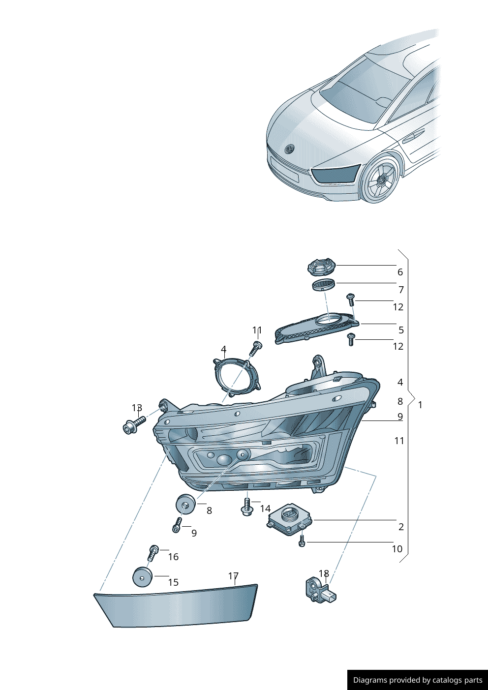 Car part diagram
