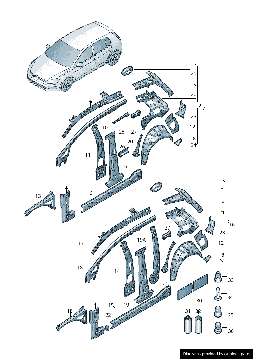 Car part diagram